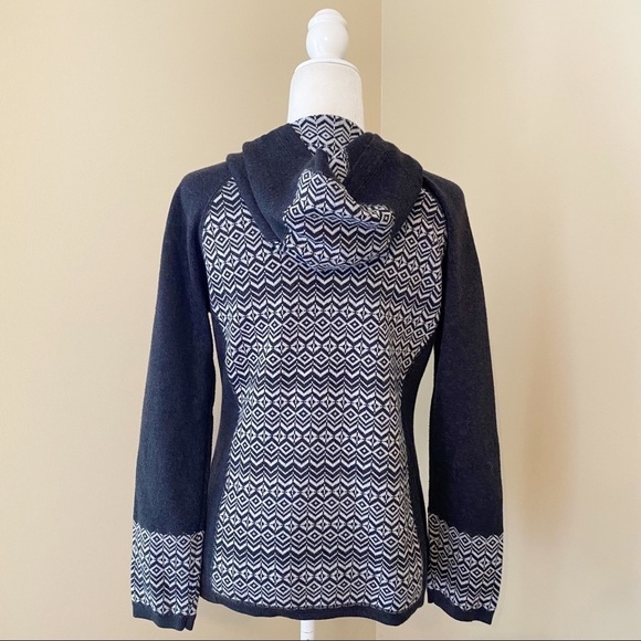 Aspen Rise Gray Print Hoodie Sweater - M - Picture 2 of 9